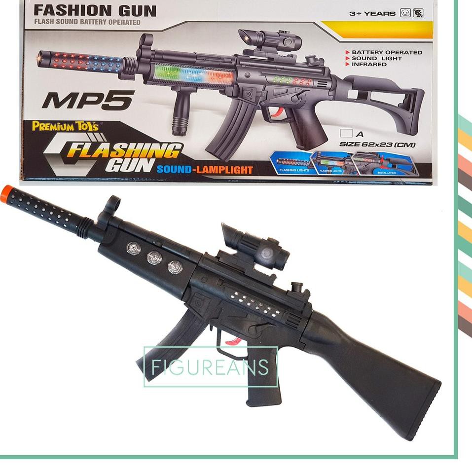 Đồ chơi mô hình nhân vật game Shoot MP5 GUN FLASHING