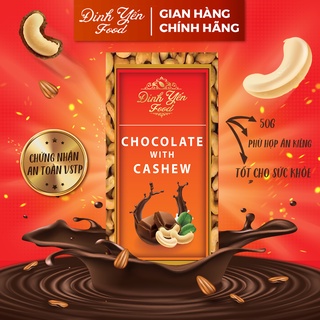Socola Mix Hạt Điều DinhYen 50g đồ ăn vặt siêu ngon giá rẻ