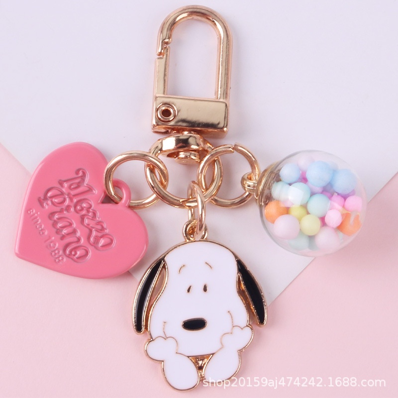 Móc Khóa Kim Loại Hình Cún Con Dễ Thương