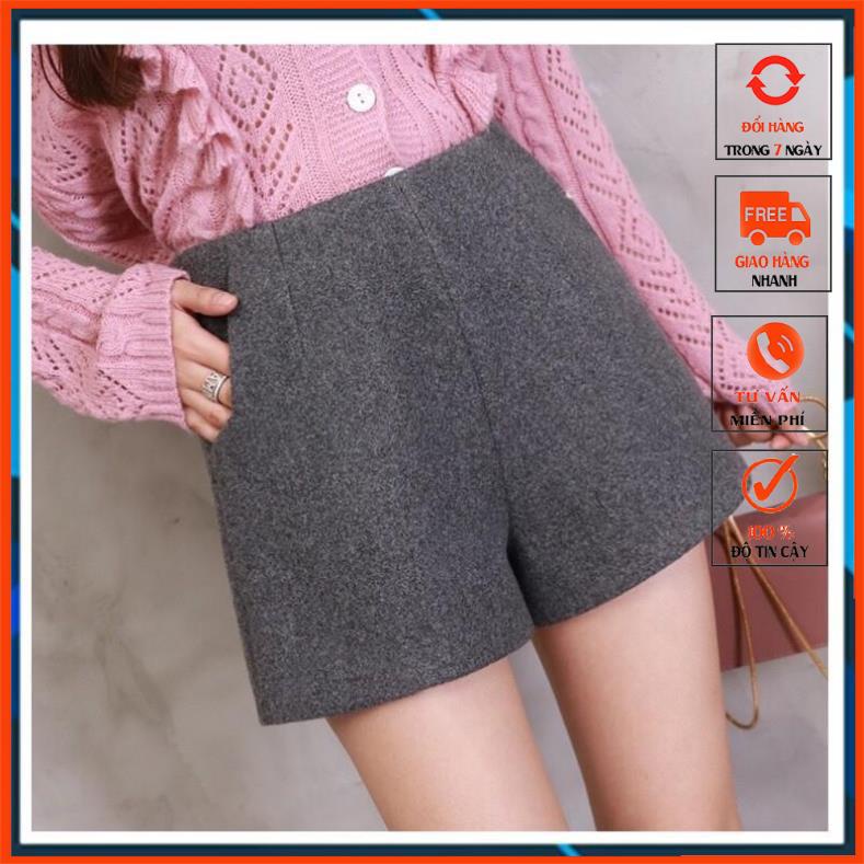 GIẢM 10K ĐƠN 0 ĐỒNG DẠ CAO CẤP MÃ D023 quần short nữ chất dạ tôn chân dài miên man ,quần đùi nữ phong cách hàn quốc