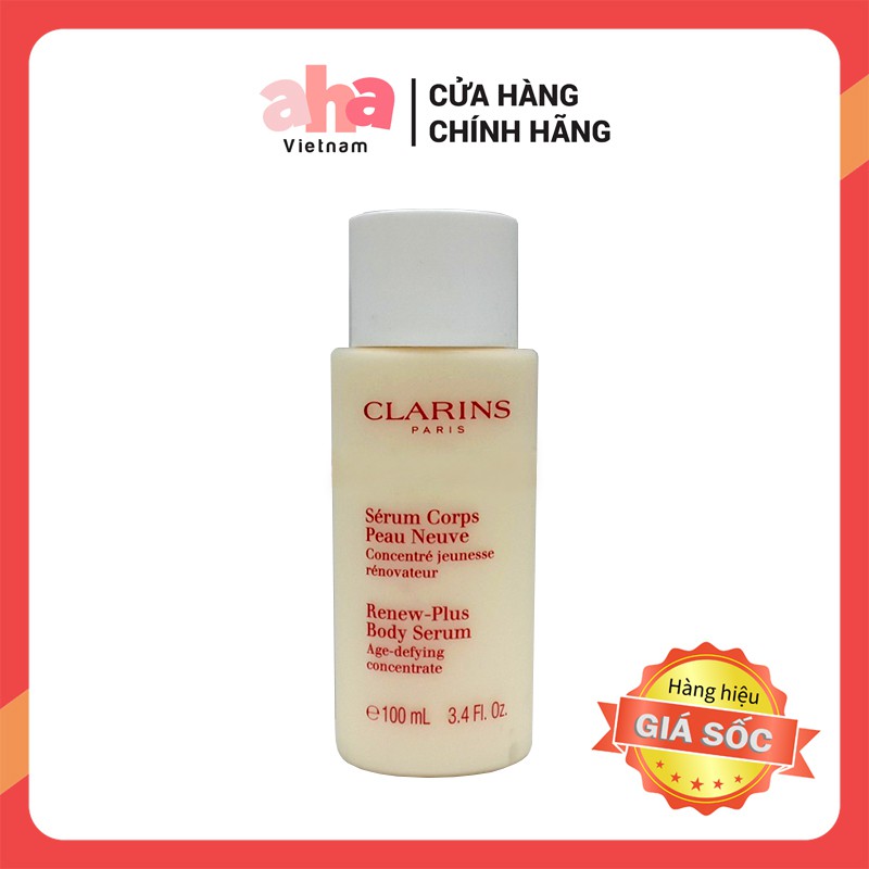 Tinh chất trẻ hoá da toàn thân Clarins Renew-Plus Body Serum Age-Defying Concentrate 100ml