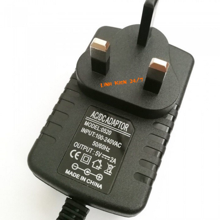 Nguồn Adapter 5V 2A Jack 2.5x0.7mm Loại 3 Chân