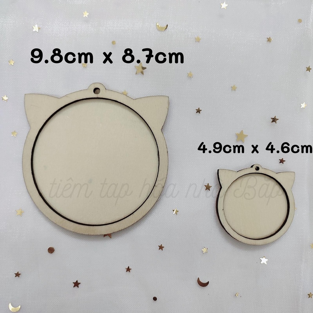 Khung Gỗ Decor Mini - Khung Treo Trang Trí - Móc Chìa Khóa