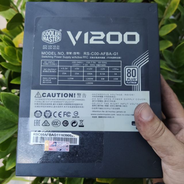 NGUỒN MÁY TÍNH COOLER MASTER V1200 / 1200W / 80 PLUS PLATINUM