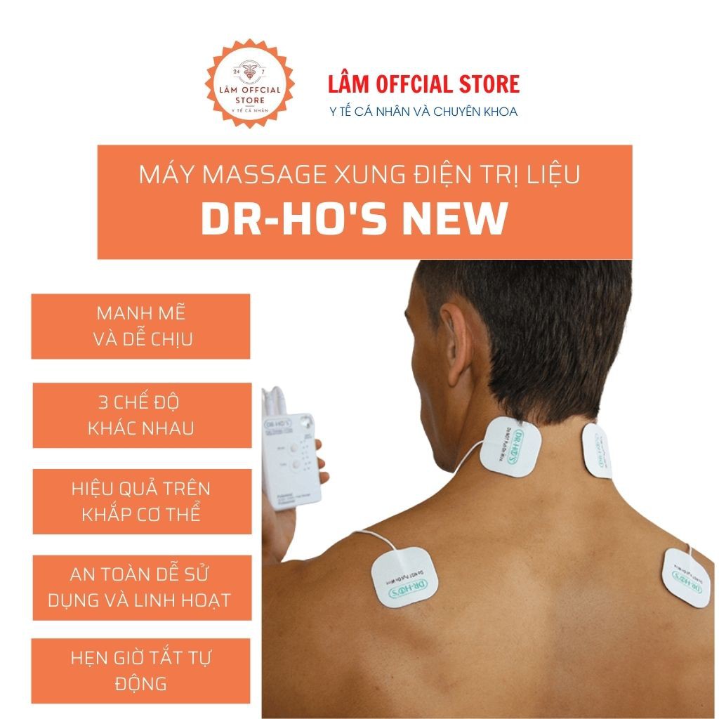 Máy massage, máy massage xung điện trị liệu DR HO'S NEW 2021 MÀU màu xanh trắng MXDNEW