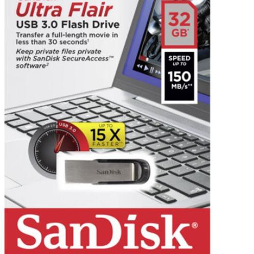 Sandisk Ultra Flair Cz73 32gb - Usb 3.0 Lên Tới 150mb / S