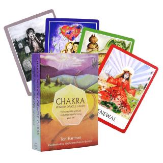 【Ready Stock】48pcs Tarot - Chakra Wisdom Oracle Cards: The Complete Spiritual Toolkit for Transforming Tarot Cards