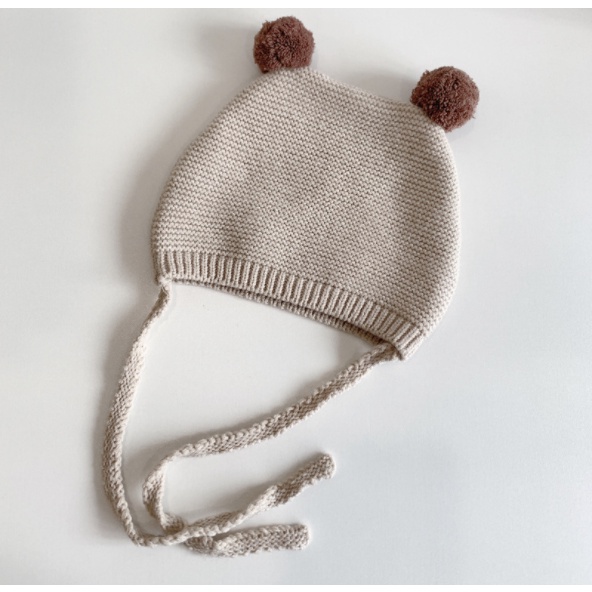 Mũ len cục bông cho bé từ 3m - 18m