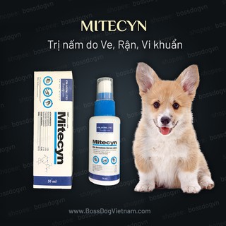 Thuốc trị nấm ve rận ghẻ chó mèo Alkin Mitecyn - Mọi dòng chó Poodle, Pom, Pug, Corgi v.v. | BossDog