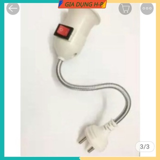 Đui đèn lò xo E27 kèm công tắc phích cắm giá siêu rẻ..