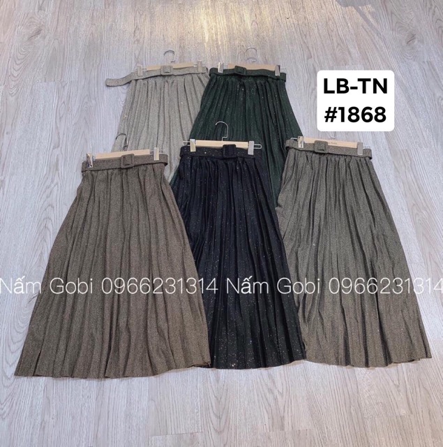 Chân váy dạ kèm đai lưng hàng Quảng Châu cho nữ 42-65kg