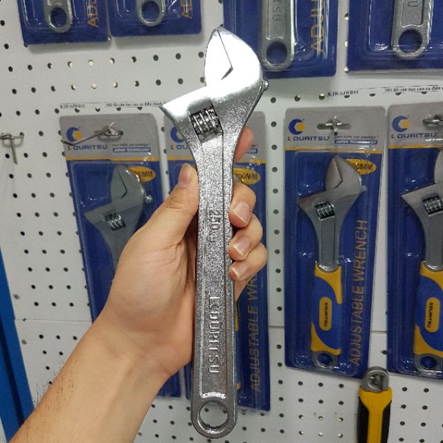 Mỏ lết cao cấp cán trơn hãng Nhật Bản Kouritsu cỡ 8 inch -10 inch, Bảo hành 12 tháng