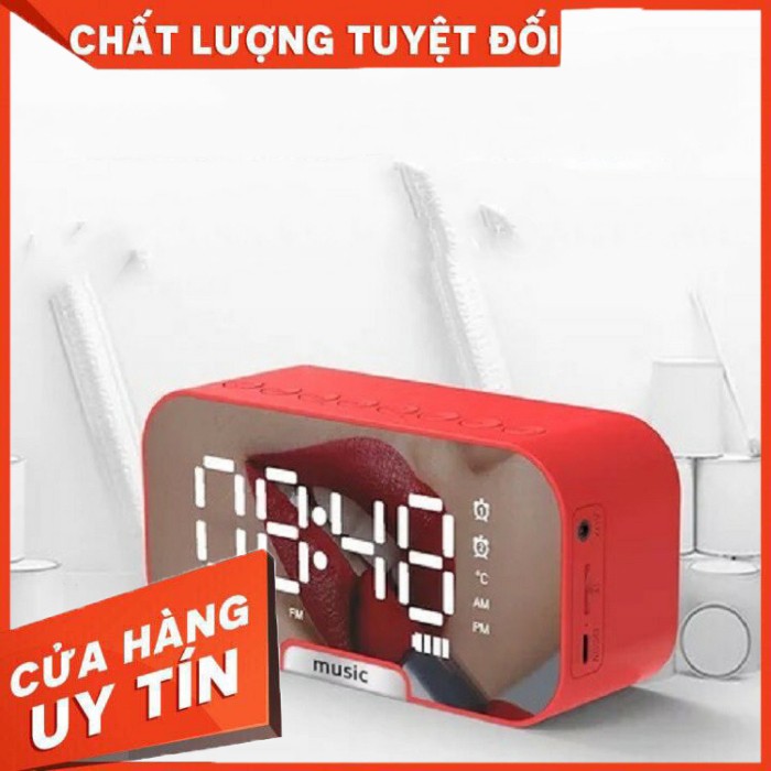Đồng Hồ Loa G10 Mặt Gương Hiển Thị Đèn Led - Loa Bluetooth - Đài FM - Đồng Hồ Báo Thức 3 in 1