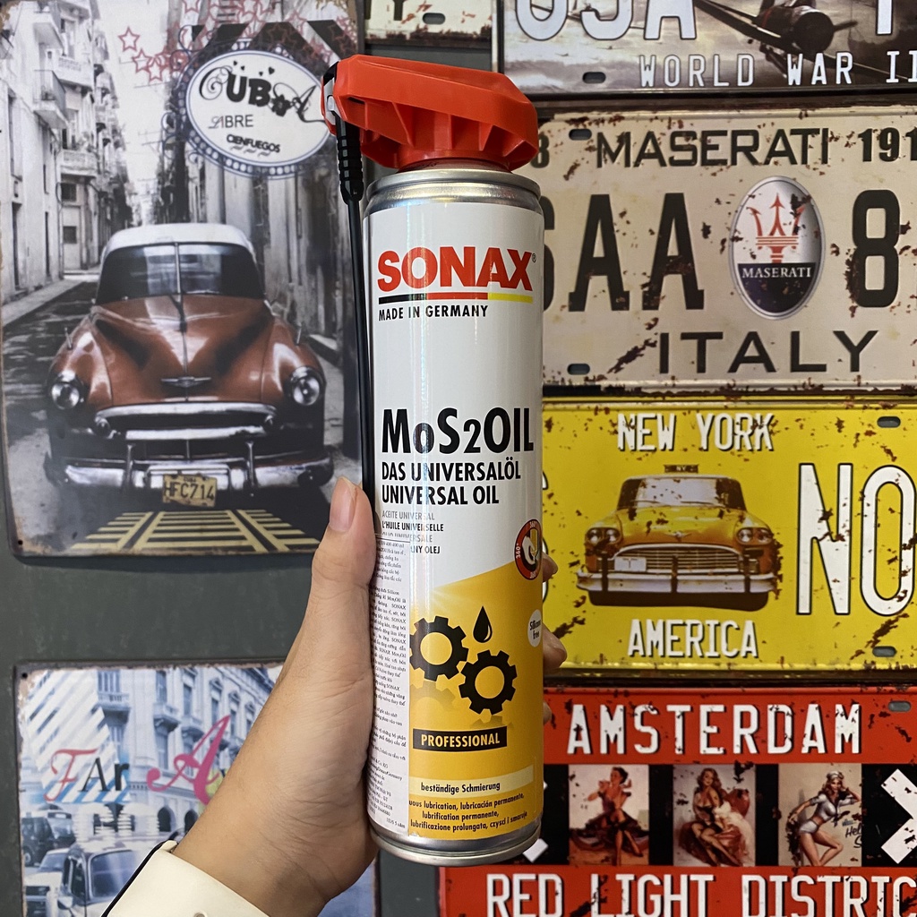 Dầu Bảo Vệ Bảo Dưỡng Các Chi Tiết Nhựa Và Kim Loại Sonax MoS2 Oil 339400 400ML