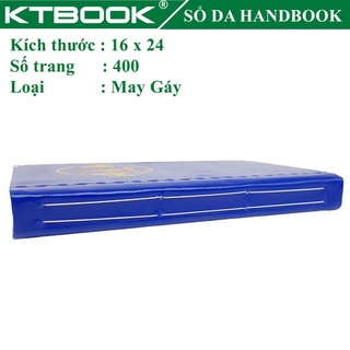 SỔ GHI CHÉP BÌA DA KTBOOK HANDBOOK CAO CẤP 400 trang size 16 x 24 cm ruột giấy in caro MAY GÁY