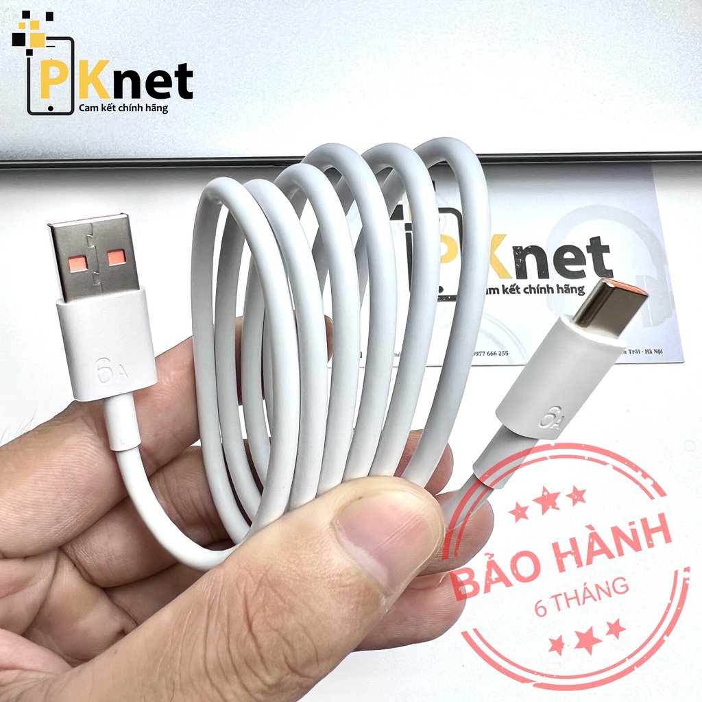 Cáp sạc nhanh 6A Type C cho Xiaomi, Huawai, Samsung, Oppo