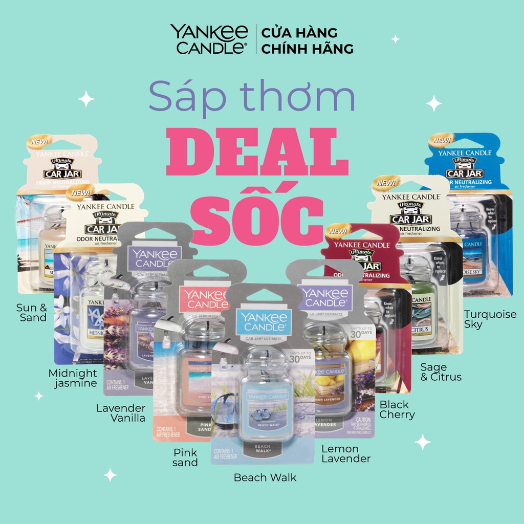 Sáp thơm xe Yankee Candle nhiều mùi