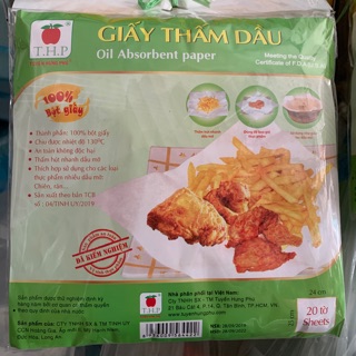 Giấy Thấm Dầu mỡ 20tờ /1 gói
