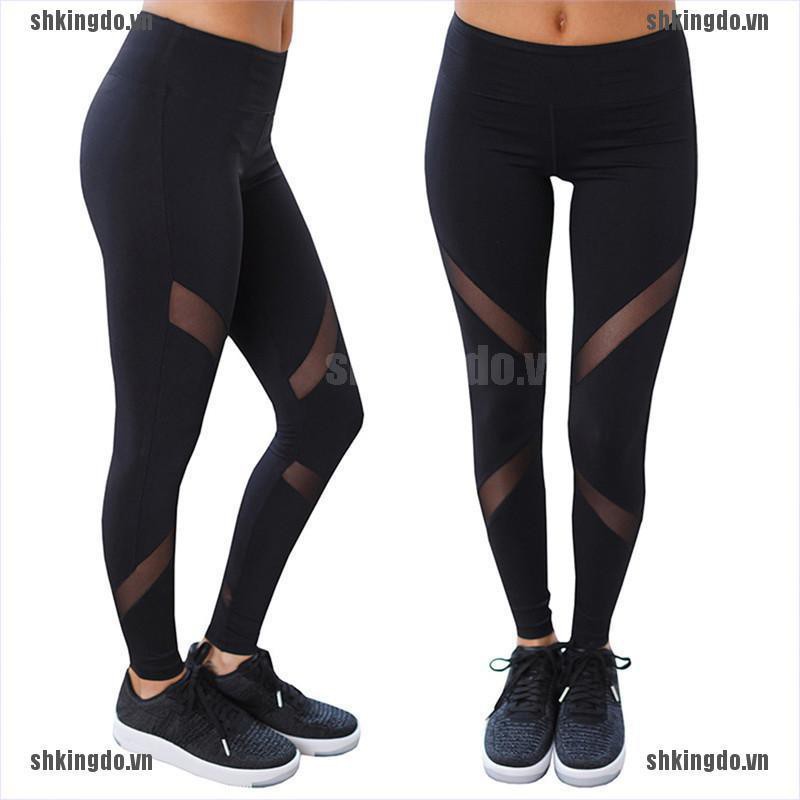Quần Legging Thể Thao Nữ Phối Lưới