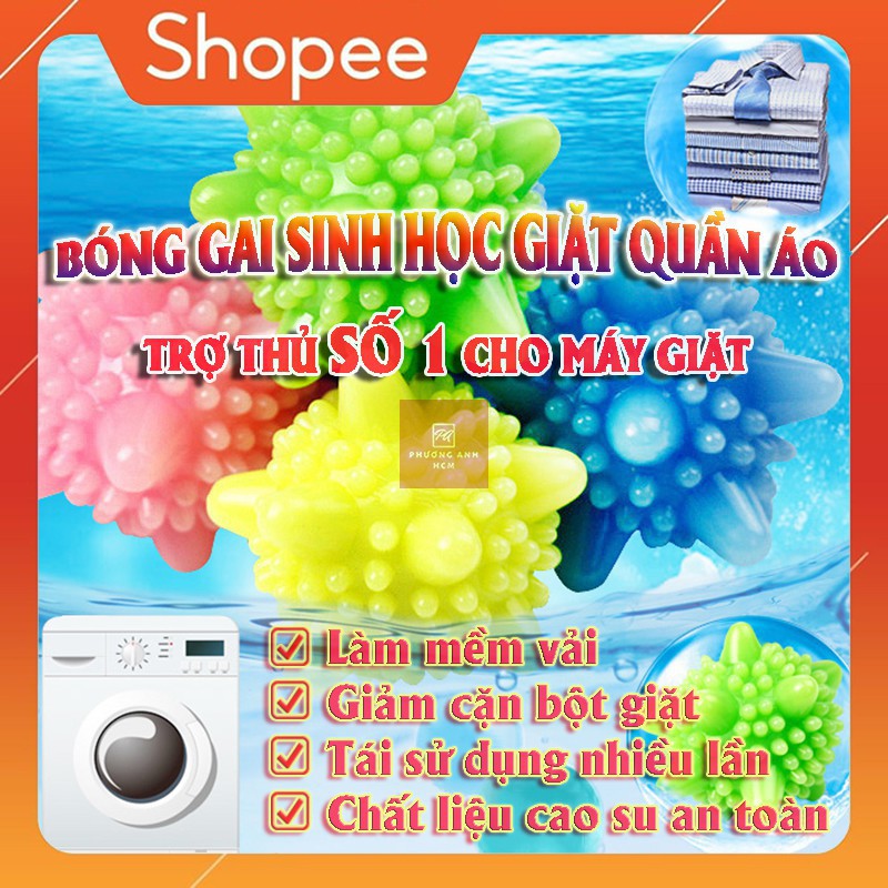 [COMBO 5] Quả Bóng Gai Giặt Quần Áo - Quả Cầu Gai Giặt Đồ Không Cần Là Thông Minh (5 CÁI)