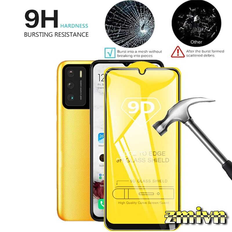 Cường Lực Xiaomi Poco M3 Full Màn Full Keo , Cường lực dẻo Camera Poco M3