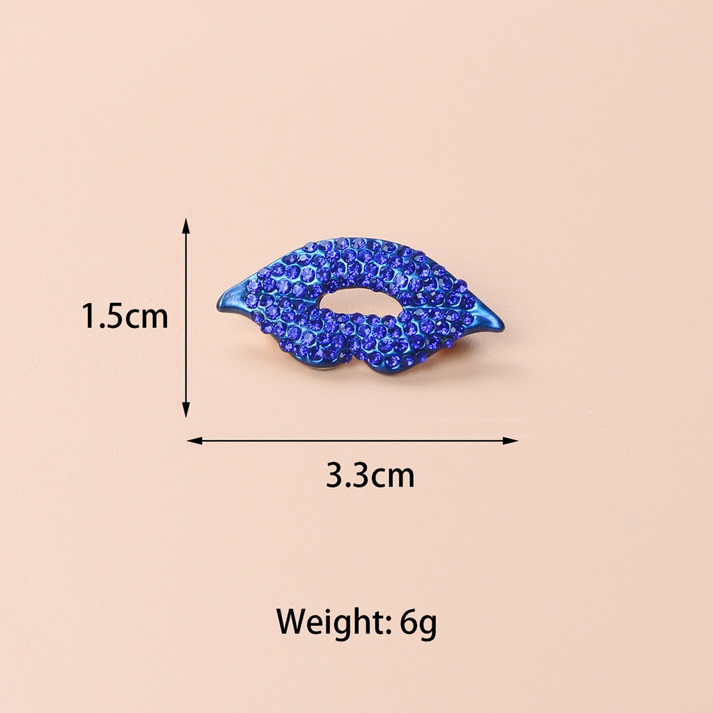 Ghim Cài Áo Hình Đôi Môi Đính Đá 2022 Thời Trang Cho Nữ