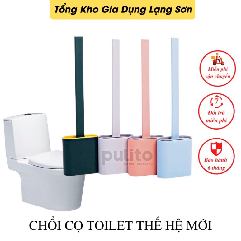 Chổi cọ nhà vệ sinh, silicon  - Chổi cọ vệ sinh bồn cầu,toilet, nhà tắm Pulito chính hãng