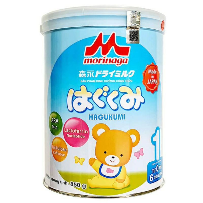 [Mẫu mới] Sữa Morinaga số 1 850g (Hagukumi) nhập khẩu chính hãng date T3/2022