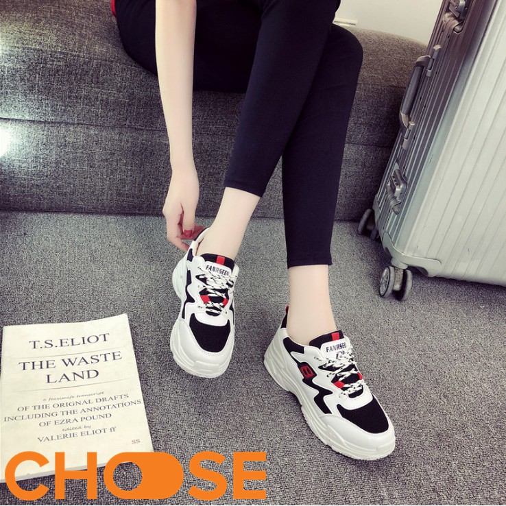 Giày Nữ Mẫu Sneaker Choose Độn Đế ULZANG Mới Phối Viền ZicZac G2615