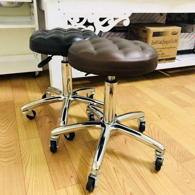 Ghế xoay spa chân nhện cao cấp (hết màu đen) ( không vòng sắt)