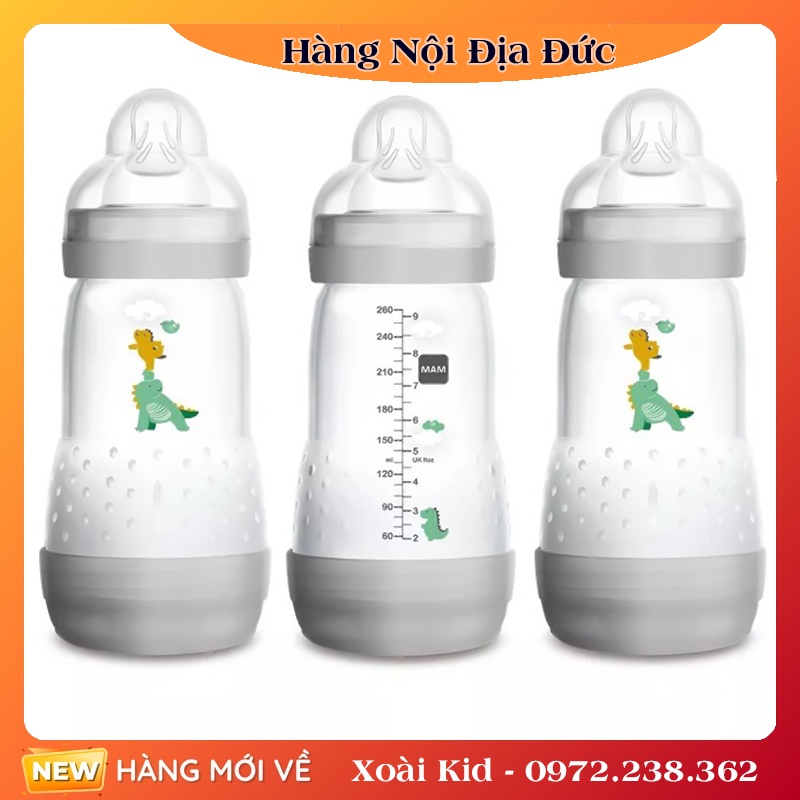 [Hàng nội địa Đức] Bình sữa Mam Đức size 160ml chống đầy hơi, chống sặc cho bé