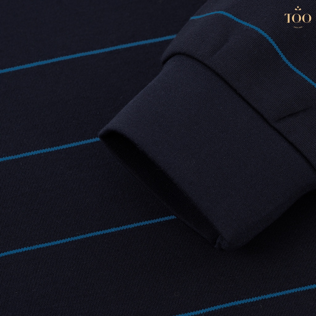 Áo polo nam dài tay cổ bẻ TQQ NPL05 họa tiết kẻ ngang lịch lãm sang trọng