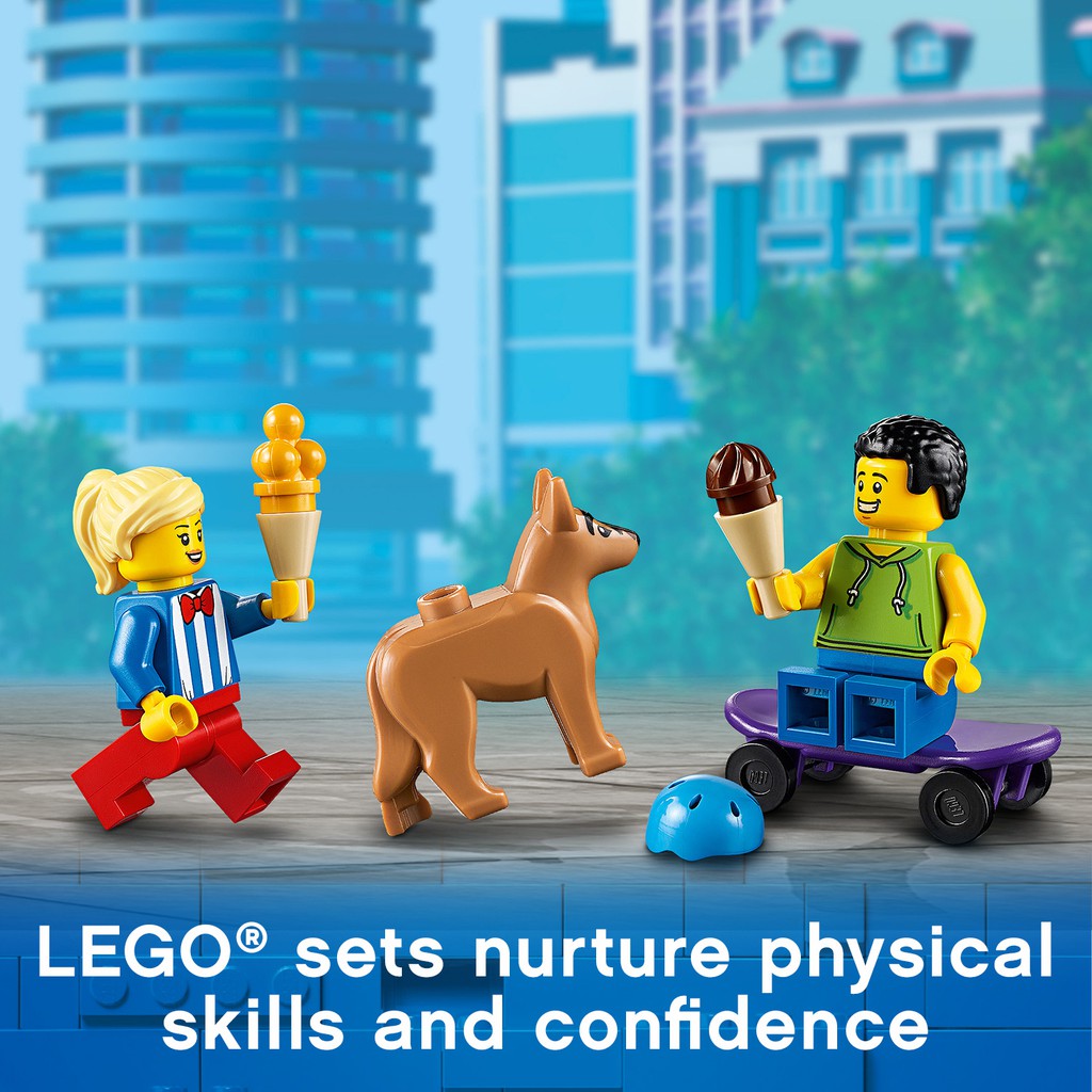 LEGO CITY 60253  Xe Tải Bán Kem ( 200 Chi tiết) Bộ gạch đồ chơi lắp ráp giao thông cho trẻ em