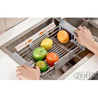 Khay inox cao cấp đa năng để bồn rửa chén co giãn tiện ích
