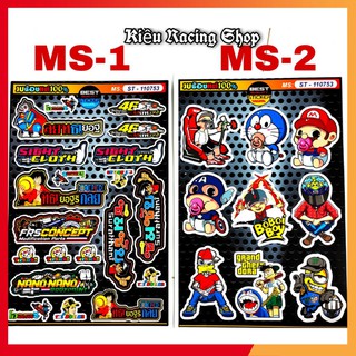 [Tem Xe] Tem Sticker Hoạt Hình Dán Xe