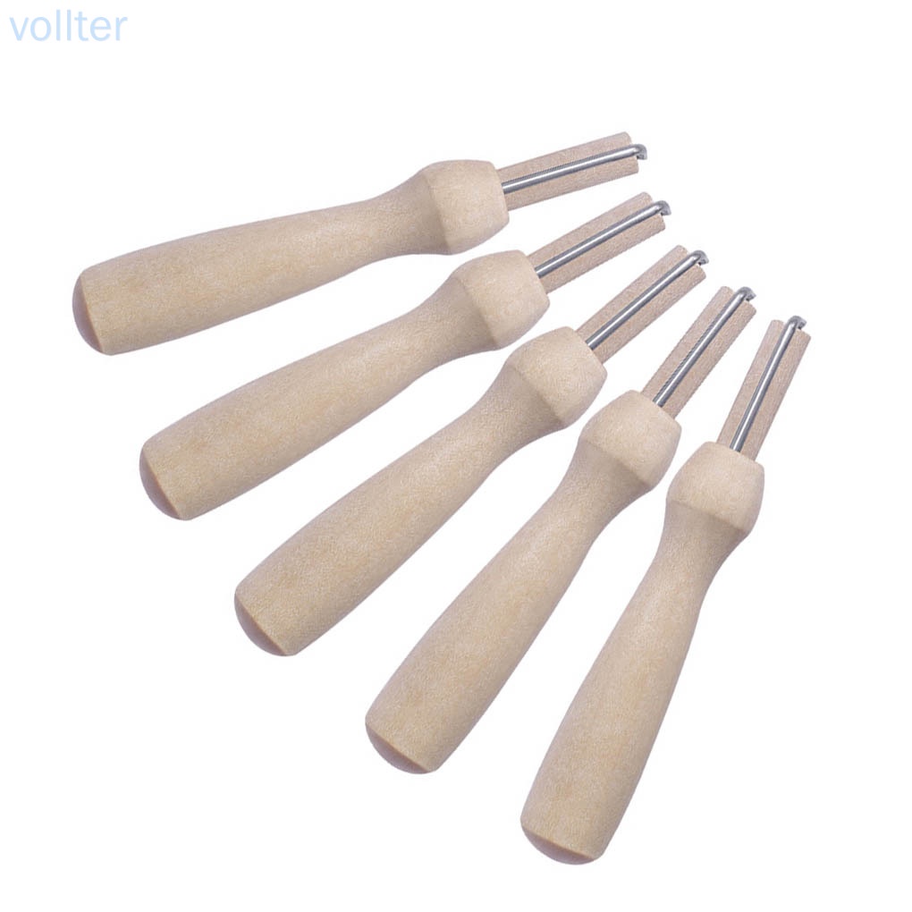 Set 5 giá đỡ kim khâu tay cầm bằng gỗ tiện dụng DIY