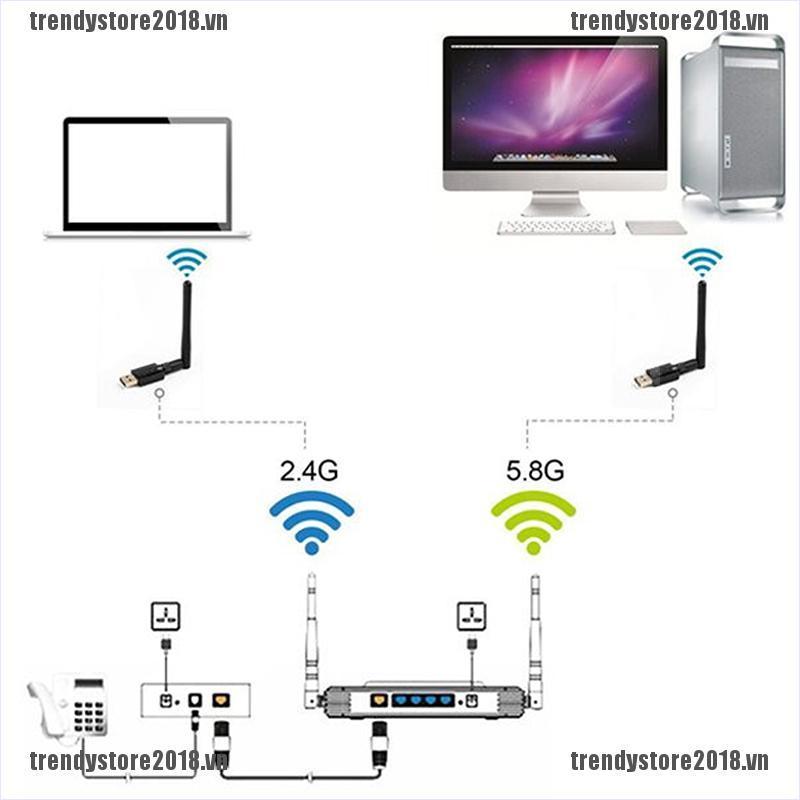 Usb Wifi 600mbps 5.8ghz + 2.4ghz | BigBuy360 - bigbuy360.vn
