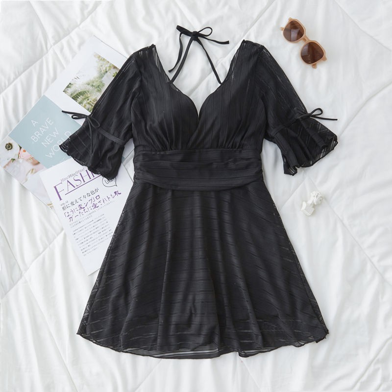 Tủ đựng & Hộp lưu trữÁo tắm một mảnh suối nước nóng màu đỏ khoét xẻ tà kiểu mới nữ béo MM Váy liền thân sexy che | BigBuy360 - bigbuy360.vn