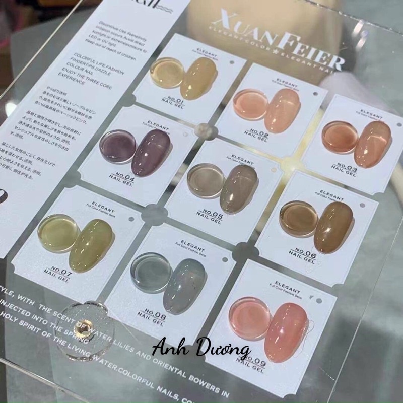 Sét Sơn gel thạch very good nail 9 màu,Sơn mướt “Chính Hãng” siêu đẹp-tặng kèm bảng