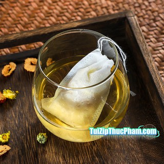 100 Túi lọc trà chất liệu vải không dệt chuẩn thực phẩm, kèm dây rút nhiều kích thước