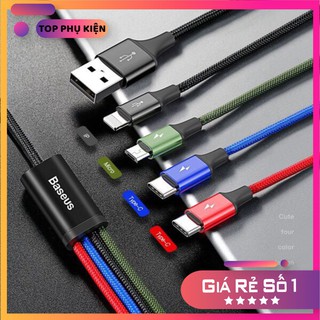 Cáp sạc 4 đầu Baseus CA1T4-A01 (Lightning - Type C - Micro USB) Giá rẻ nhất shopee 2020