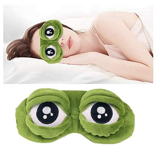 Mặt nạ bịt mắt ngủ thiết kế kiểu chú ếch 3D mềm mại thoải mái