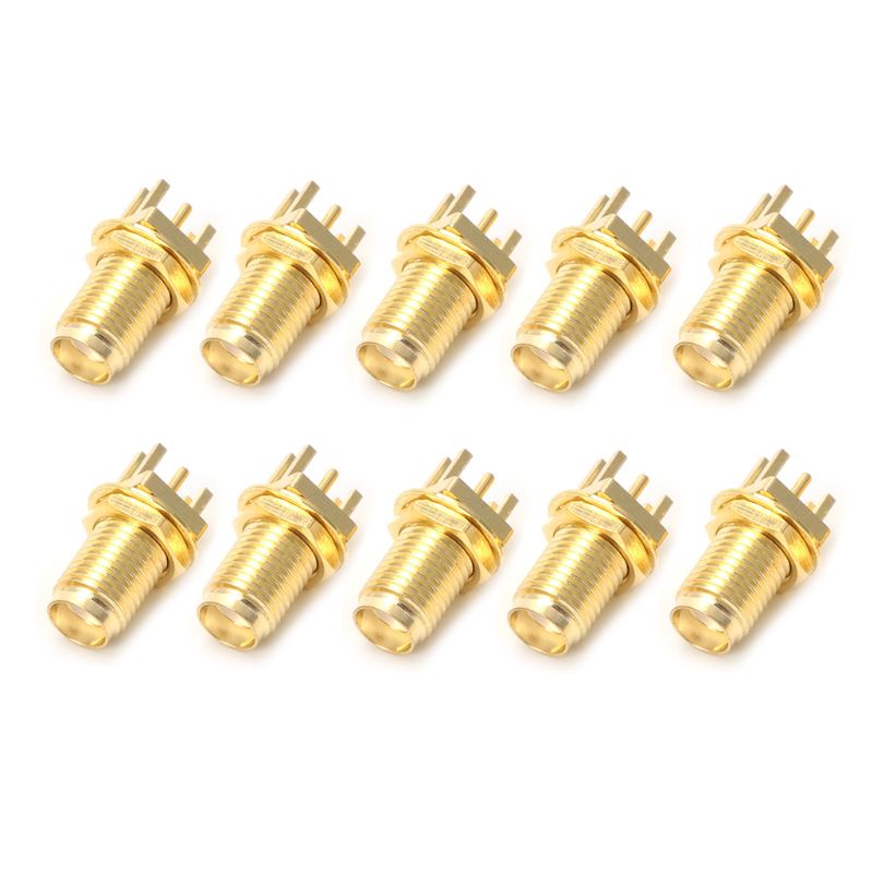 Bộ 10 Đầu Nối Thẳng Cổng SMA Cái Cho Launch PCB