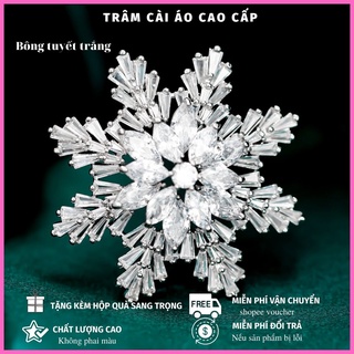 Trâm cài áo Bông tuyết trắng - Trâm cài áo cao cấp Sonchi