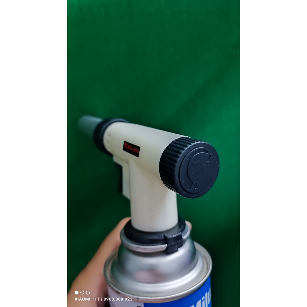 Đầu khò gas mini đánh lửa tự động, có nút điều chỉnh oxy