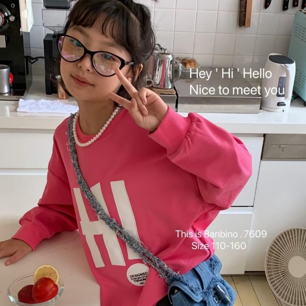 Áo sweater Banbino dài tay cho bé size đại 25-50kg áo khoác bé trai, bé gái chất cotton cao cấp 5 tuổi đến 18 tuổi