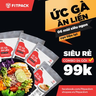 HN COMBO 04 gói ức gà 100g 4 vị mix