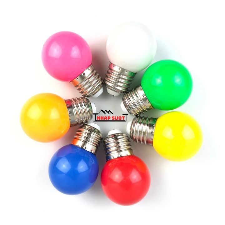 Bóng đèn chanh 1w LED trang trí đủ màu, đui xoáy e27