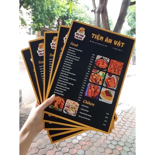 Menu màu cao cấp ép Plastic 150mic