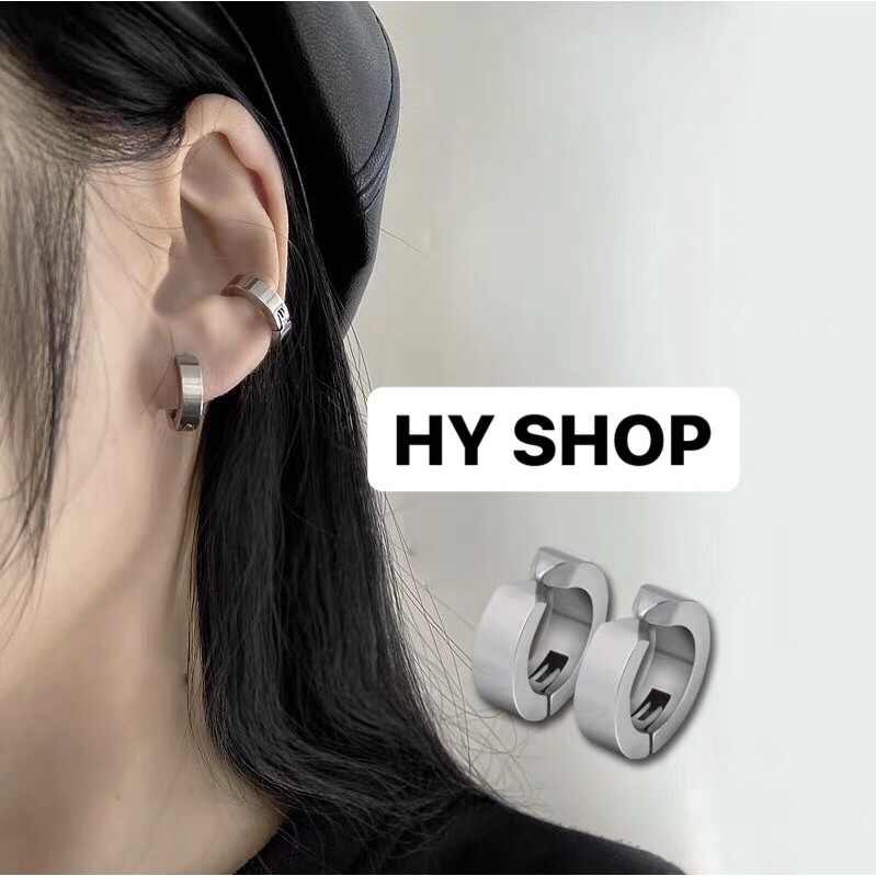 bông kẹp tai titan thick hoop thép y tế không dị ứng